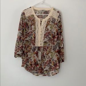 Floral tunic top